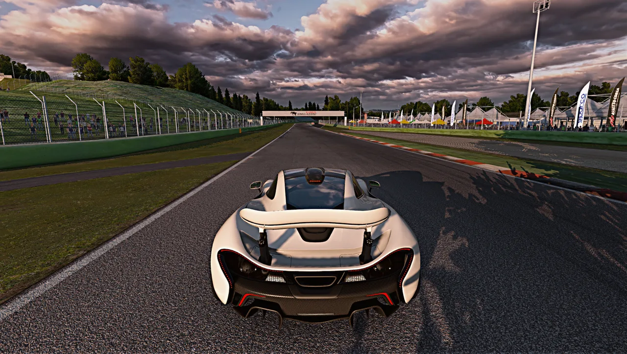 Assetto Corsa in-sim view — the racing sim Rivazza pulls live telemetry from